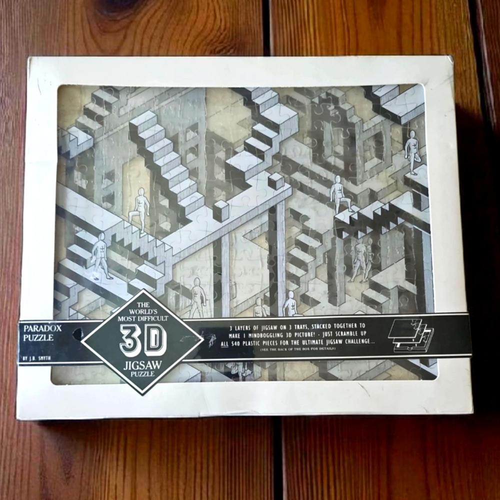 $4.99 s&h • NIB Vintage 1992 World's Most Difficult 3D Jigsaw Paradox Puzzle